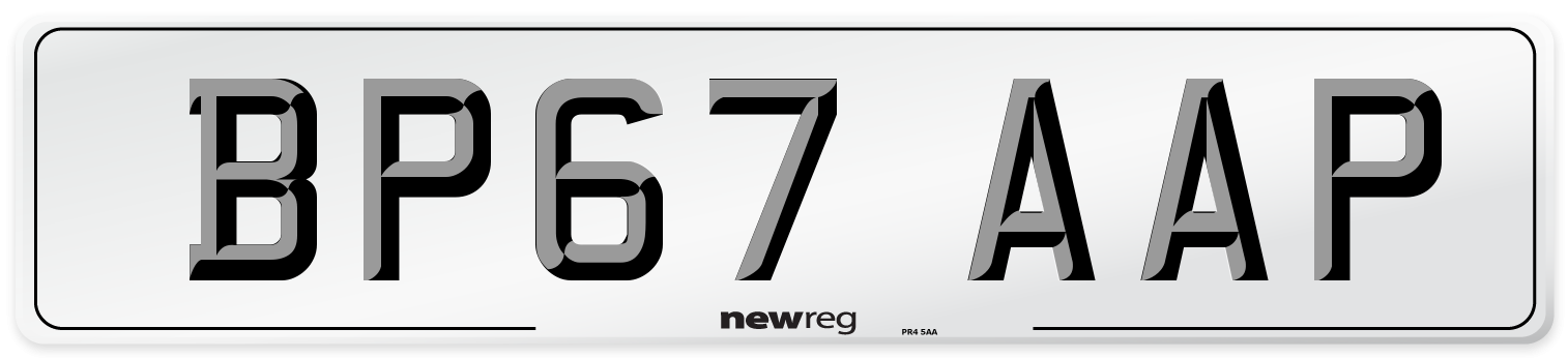 BP67 AAP Number Plate from New Reg